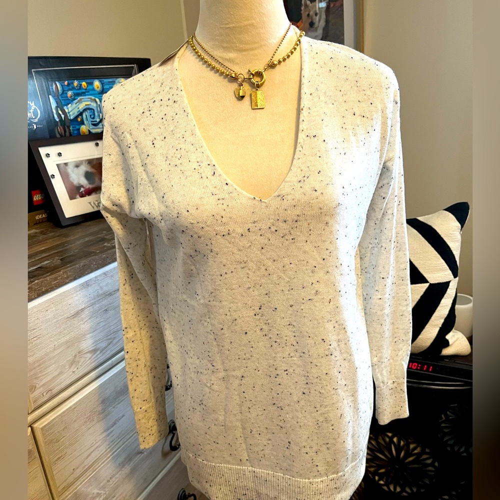 Loft v neck tunic sweater xxs